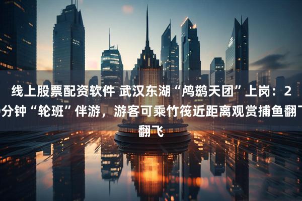 线上股票配资软件 武汉东湖“鸬鹚天团”上岗：20分钟“轮班”伴游，游客可乘竹筏近距离观赏捕鱼翻飞