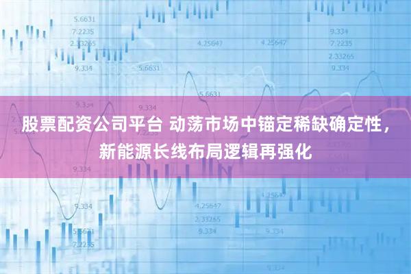 股票配资公司平台 动荡市场中锚定稀缺确定性，新能源长线布局逻辑再强化